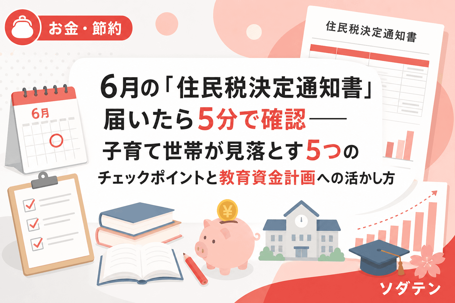 6月の「住民税決定通知書」届いたら5分で確認──子育て世帯が見落とす5つのチェックポイントと教育資金計画への活かし方
