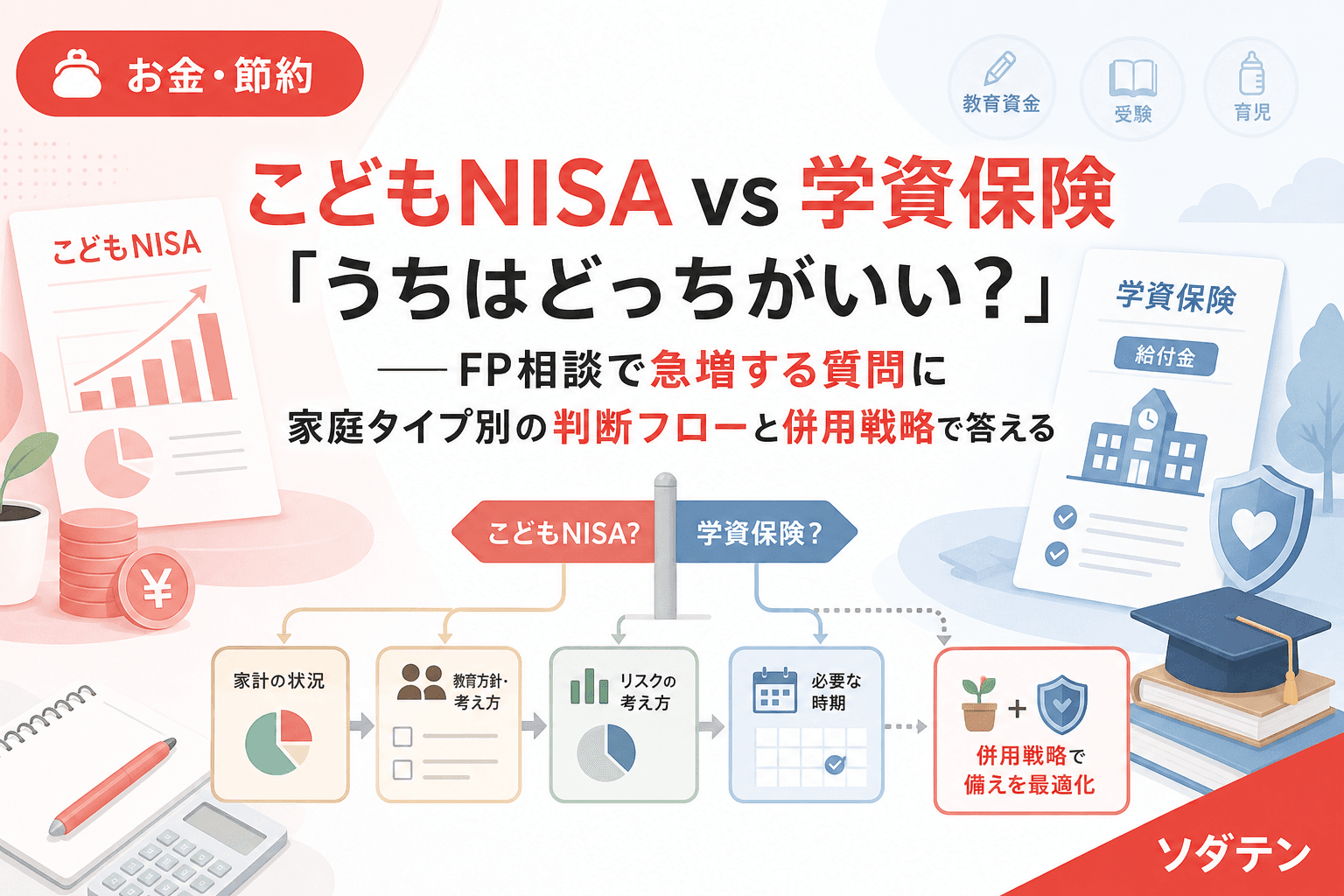 こどもNISA vs 学資保険「うちはどっちがいい?」──FP相談で急増する質問に家庭タイプ別の判断フローと併用戦略で答える
