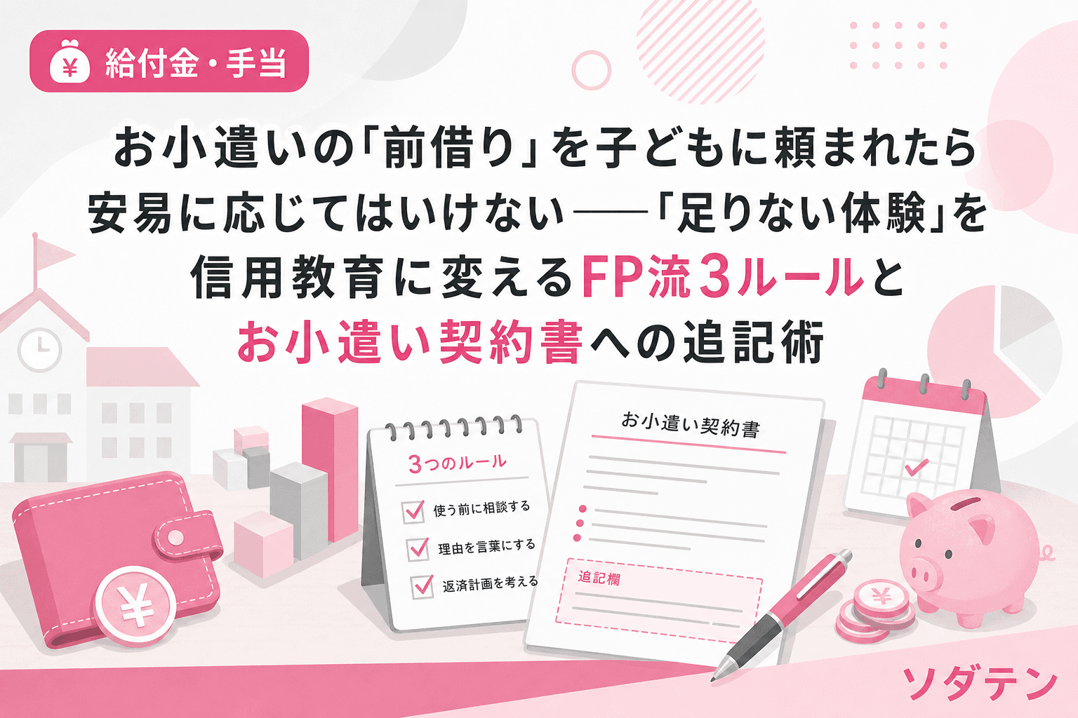お小遣いの「前借り」を子どもに頼まれたら安易に応じてはいけない──「足りない体験」を信用教育に変えるFP流3ルールとお小遣い契約書への追記術